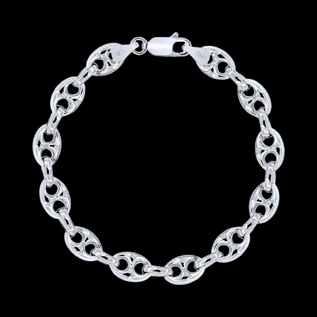 Bohnenkette - Armband in 925 Silber