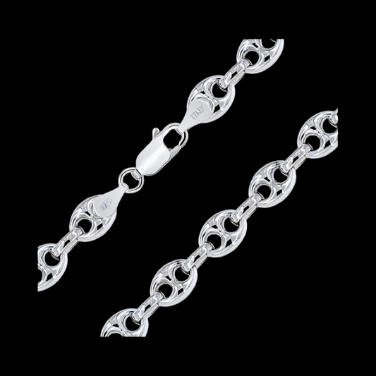 Bohnenkette - Halskette in 925 Silber