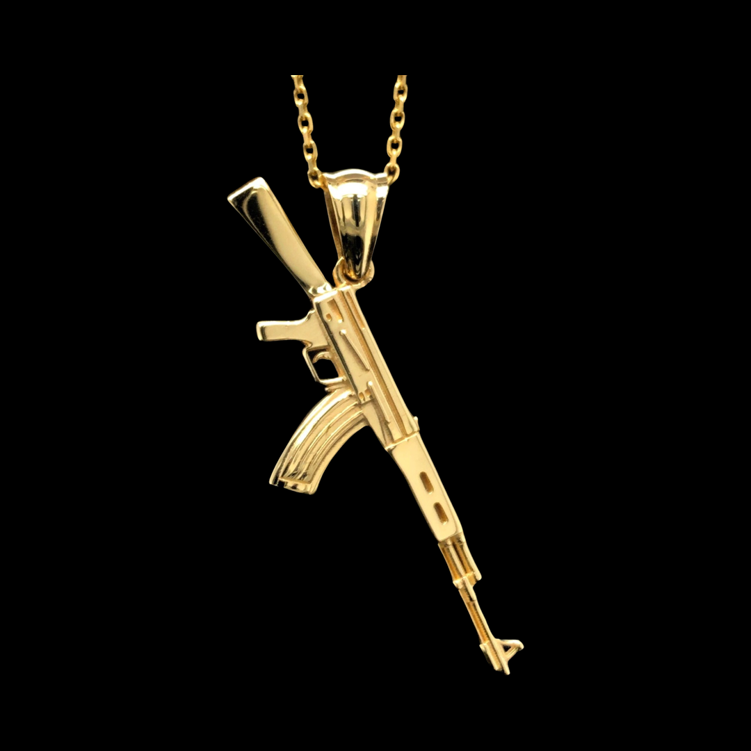 AK47 - Anänger in 585 Gold