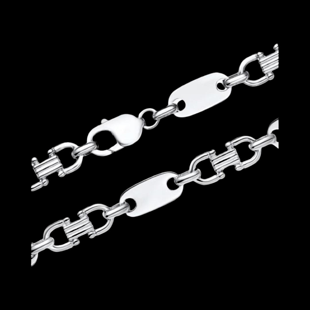 Plattenkette - Armband in 925 Silber
