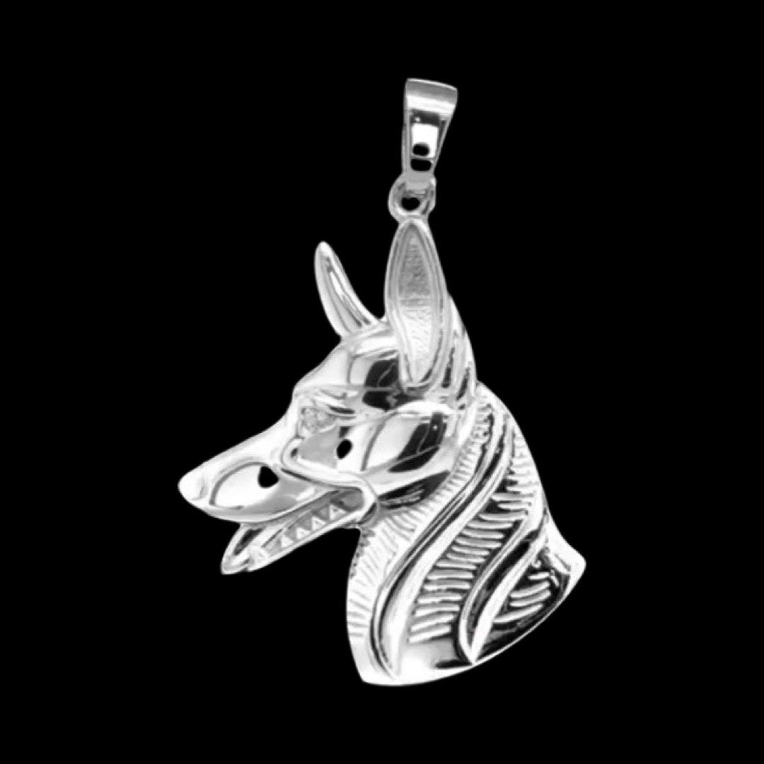 Dobermann - Anänger in 925 Silber