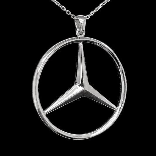 Mercedes Stern - Anhänger in 925 Silber