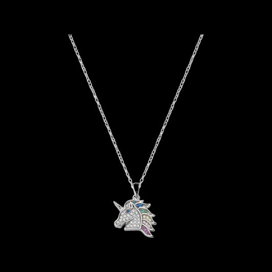 Unicorn - Kette mit Anhänger in 925 Silber