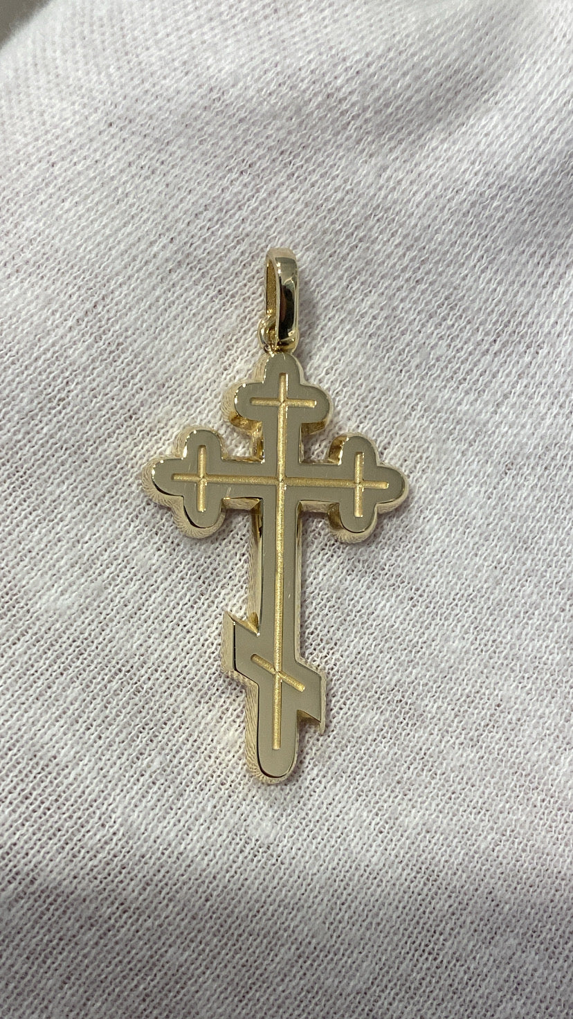 Kreuz Anhänger in 585 Gold
