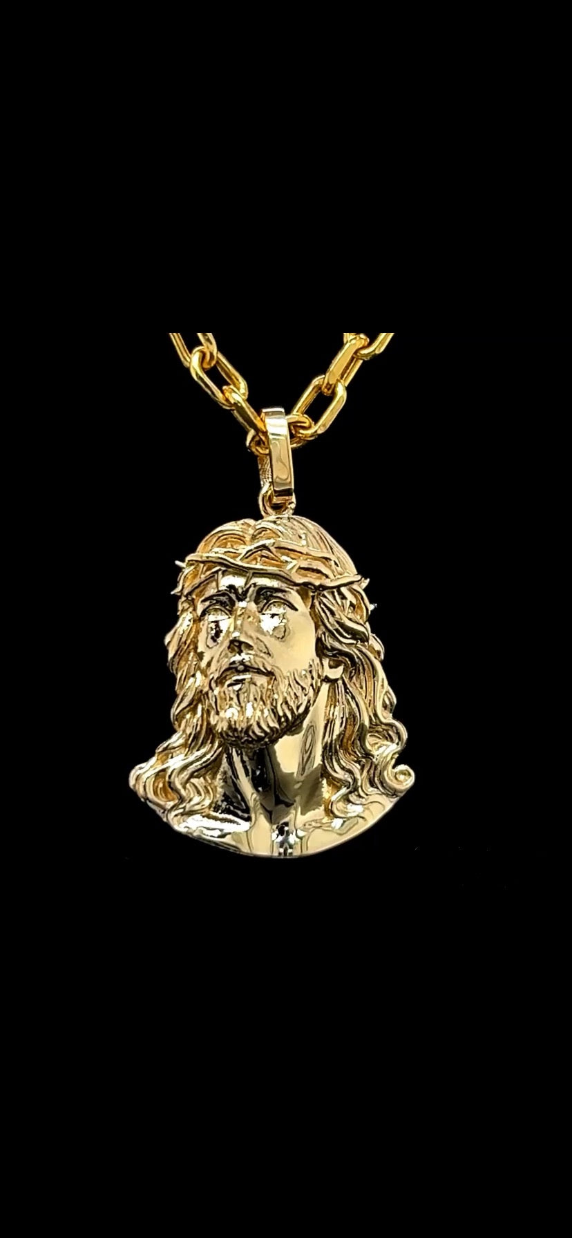 Jesus -Anhänger in 585 Gold