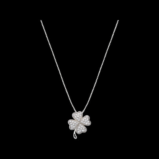 Kleeblatt - Kette mit Anänger in 925 Silber